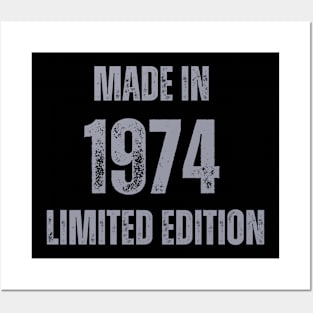 Vintage Made in 1974 , Limited Edition  , Gift for Mom Dad Birthday Posters and Art